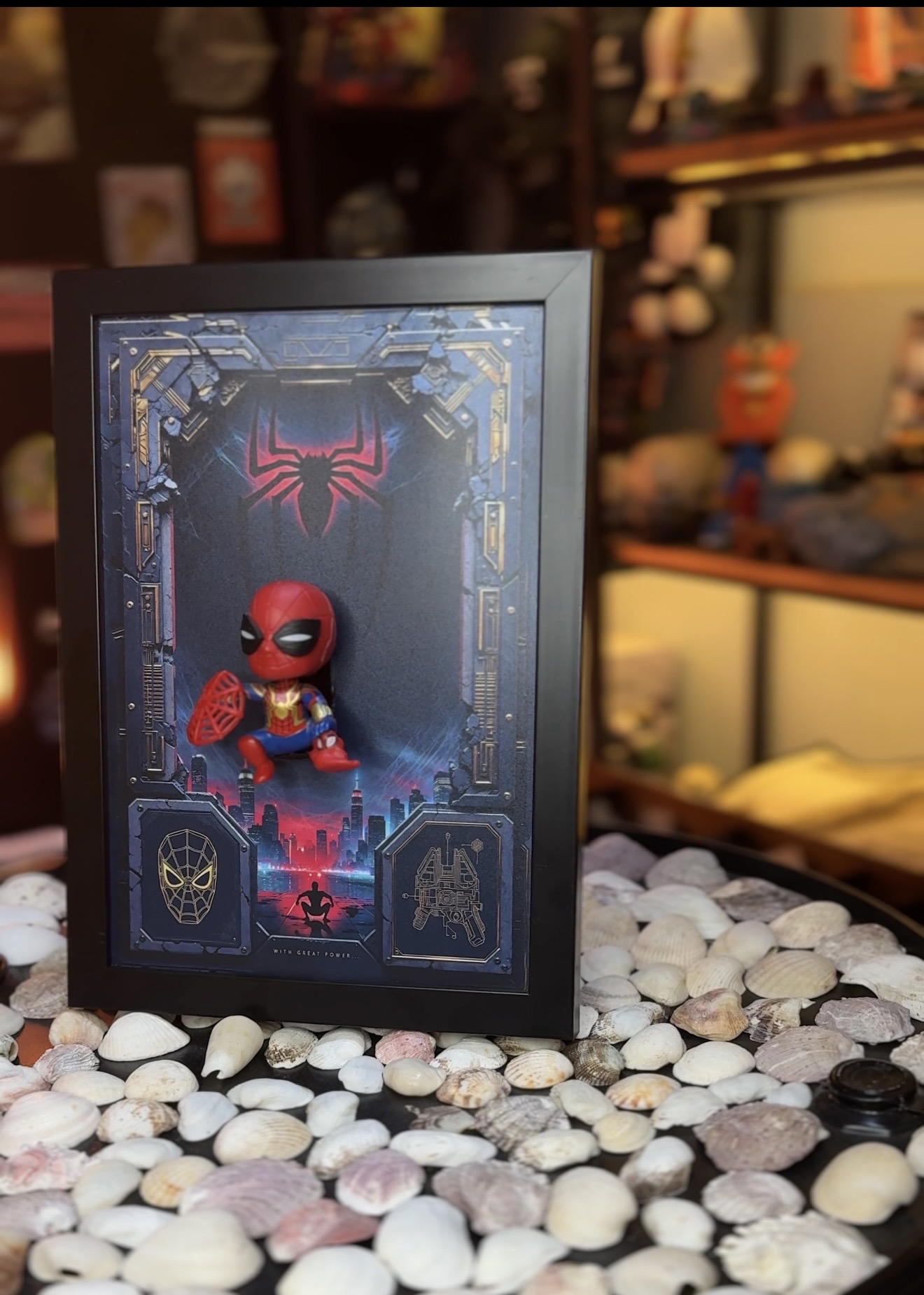 تابلو دیواری اسپایدرمن (Spider-Man) | قاب فیگور سه‌بعدی مرد عنکبوتی A4