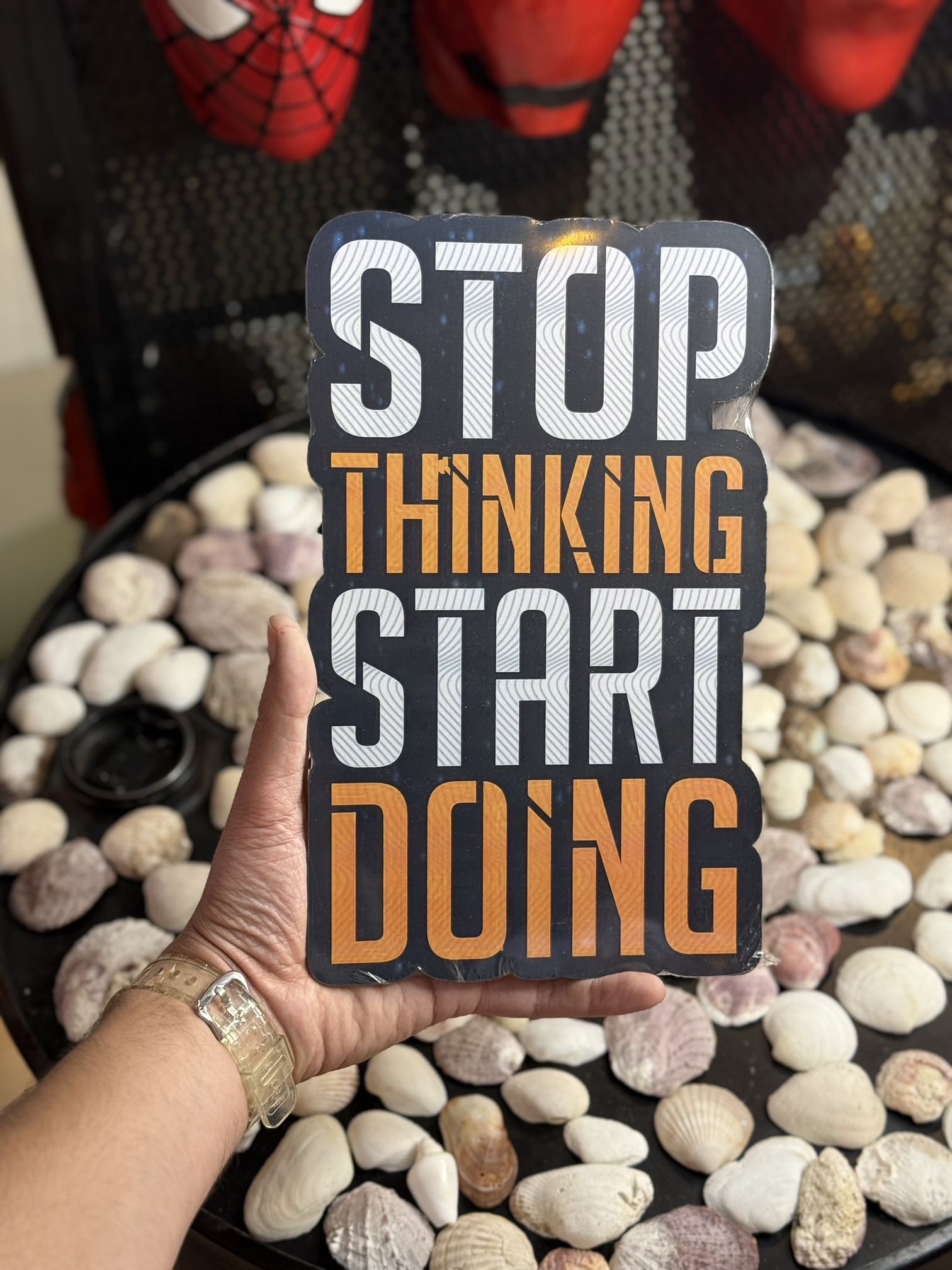 تابلو طرح Stop Thinking, Start Doing